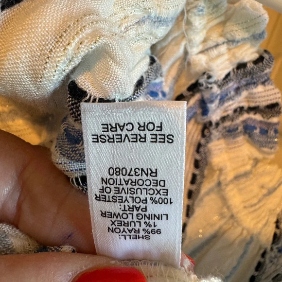 Versona Blue White Romper Sz M - Picture 11 of 13